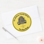 Honeybee Honey Jar Apiary Label | Reiner Honig Runder Aufkleber (Umschlag)