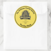 Honeybee Honey Jar Apiary Label | Reiner Honig Runder Aufkleber (Tasche)
