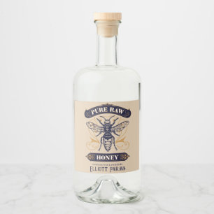 Honeybee Honey Jar Labels Honeycomb Bee Alkoholflaschenetikett