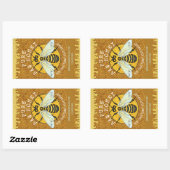 Honeybee Honey Jar Labels | Honigwabenbiene Rechteckiger Aufkleber (Blatt)