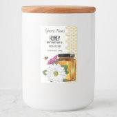 Honeybee Honey Jar Lebensmitteletikett (Vorderseite)