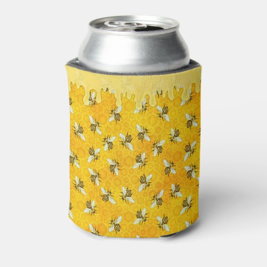 Honeybee Honeycomb Bee Bumblebee Crown | Benutzerd Dosenkühler (Kanne Rückseite)