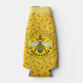 Honeybee Honeycomb Bee Bumblebee Crown | Benutzerd Flaschenkühler (Vorderseite)