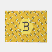Honeybee Honeycomb Bee Hive Swarm Family Monogram Fußmatte (Vorderseite)