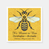 Honeybee Honeycomb Bee Wedding Theme Custom Serviette (Vorderseite)