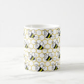 Honeybee Honeycomb Black Yellow White Pattern  Kaffeetasse (Mittel)