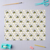Honeybee Honeycomb Black Yellow White Pattern Seidenpapier (Basteln)