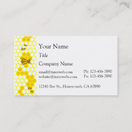 Honeybee Honeycomb Custom Business Cards Visitenkarte