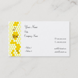 Honeybee Honeycomb Custom Business Cards Visitenkarte