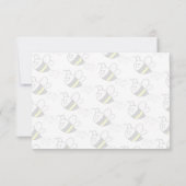 Honeybee Honeycomb Drawing Custom Lined Monogram Mitteilungskarte (Rückseite)