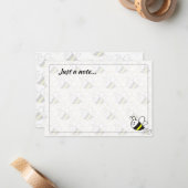 Honeybee Honeycomb Drawing Just a Note Mitteilungskarte (Vorderseite/Rückseite Beispiel)