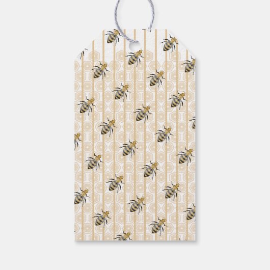 Honeybee Honeycomb Honey Jar Geschenkanhänger (Rückseite)