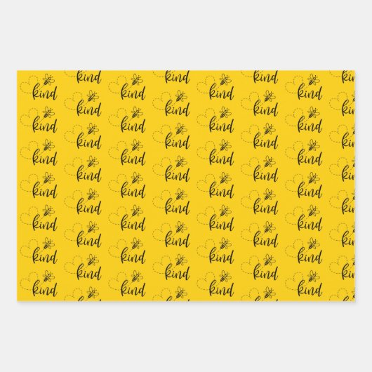 Honeybee Honeycomb Wrapping Paper Set 3 Geschenkpapier Set (Vorderseite 3)