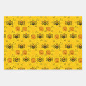 Honeybee Honeycomb Wrapping Paper Set 3 Geschenkpapier Set (Vorderseite)