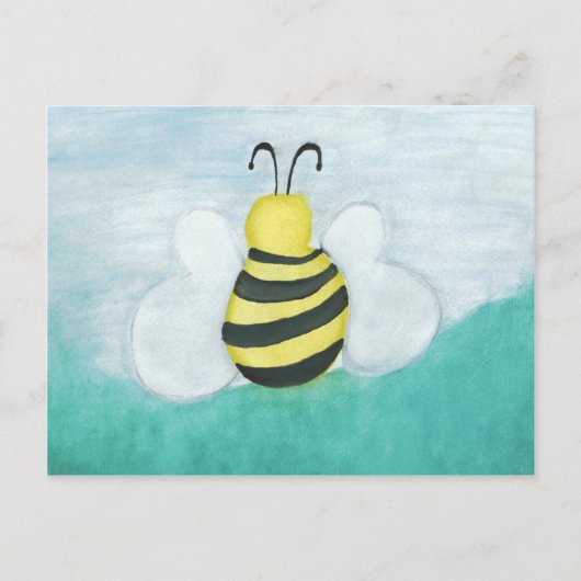 Honeybee Horizontal Postcard Postkarte (Vorderseite)