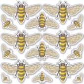 Honeybee Icon Set Stickers Aufkleber (Vorderseite)