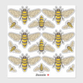Honeybee Icon Set Stickers Aufkleber (Blatt)
