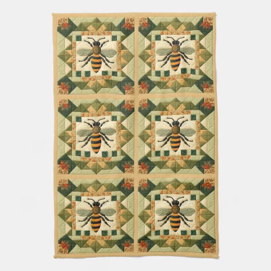 Honeybee Imitats Quilt Geschirrtuch (Vertikal)
