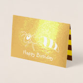 Honeybee Inverted Foil Birthday Card Folienkarte (Vorderseite)