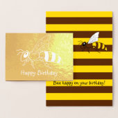 Honeybee Inverted Foil Birthday Card Folienkarte (Anzeige)
