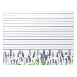 Honeybee Lavender Herb Blume Lined Notizblock