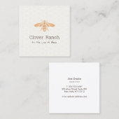 Honeybee-Logo Honeybee Honeycomb Quadratische Visitenkarte (Vorne/Hinten)