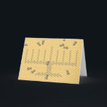 Honeybee menorah feiertagskarte<br><div class="desc">Honeybees creating a menorah for Chanukah</div>