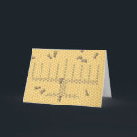 Honeybee menorah feiertagskarte<br><div class="desc">Honeybees creating a menorah for Chanukah</div>