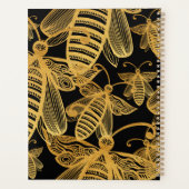 Honeybee Muster Elegant Gold Black Planer (Rückseite)