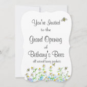 Honeybee Open House Custom Invitation Chamomile Einladung (Vorderseite)