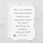 Honeybee Open House Custom Invitation Chamomile Einladung (Rückseite)