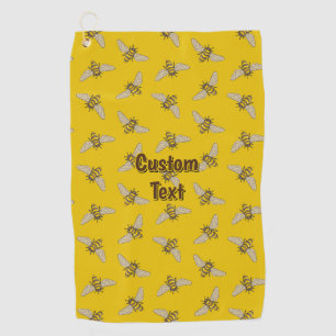 Honeybee Pattern Golf Handtuch