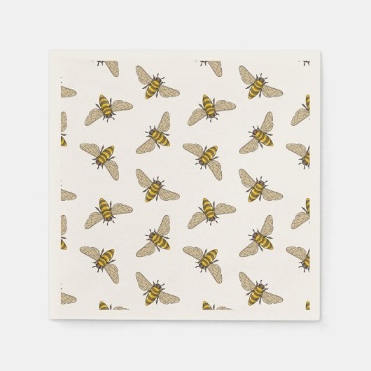 Honeybee Pattern Serviette (Vorderseite)