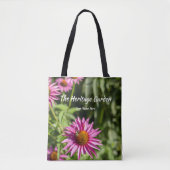 Honeybee & Pink Coneflower Eco-Friendly Tote Tasche (Vorderseite)
