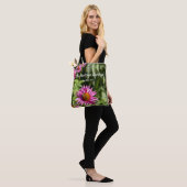 Honeybee & Pink Coneflower Eco-Friendly Tote Tasche (Am Model)