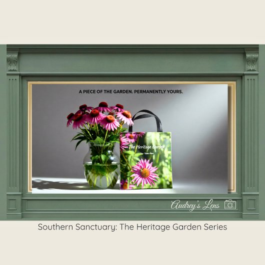 Honeybee & Pink Coneflower Eco-Friendly Tote Tasche