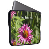 Honeybee & Pink Coneflower Laptop Sleeve (Vorne Rechts)