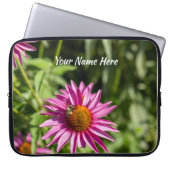 Honeybee & Pink Coneflower Laptop Sleeve (Vorderseite)