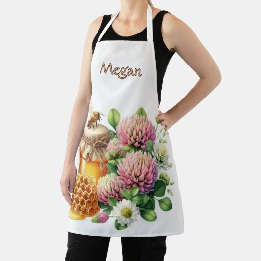 Honeybee Red Clover Ihr Name Schürze (InSitu)