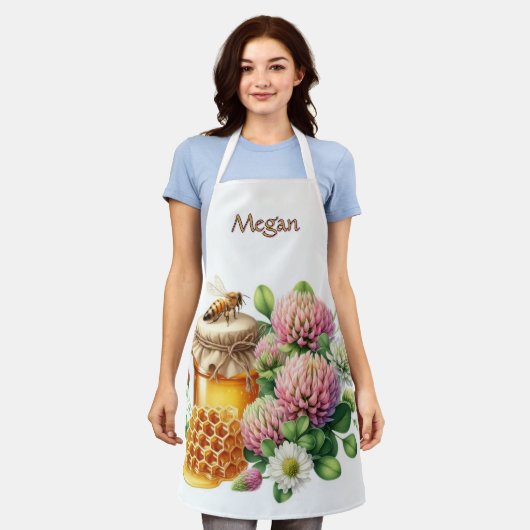 Honeybee Red Clover Ihr Name Schürze (Getragen)