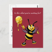Honeybee Rosh HaShana Postcard Postkarte (Vorne/Hinten)