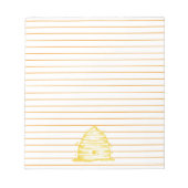 Honeybee Skep Beekeeper Orange Lined Notizblock (Vorderseite)