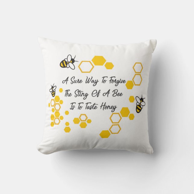 Honeybee Throw Pillow Kissen (Vorderseite)