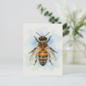 Honeybee – Watercolor Guardian Postkarte (Stehend Vorderseite)
