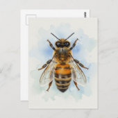 Honeybee – Watercolor Guardian Postkarte (Vorne/Hinten)