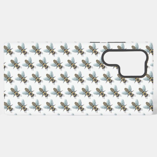 Honeybee (weiß) - Samsung (S22 Ultra) Case Samsung Galaxy Hülle (Rückseite (Horizontal))