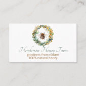 Honeybee Wreath Business Visitenkarte (Vorderseite)