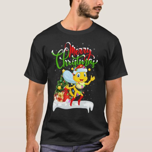 Honeybee   Xmas Decorations Santa Honeybee Christm T-Shirt (Vorderseite)