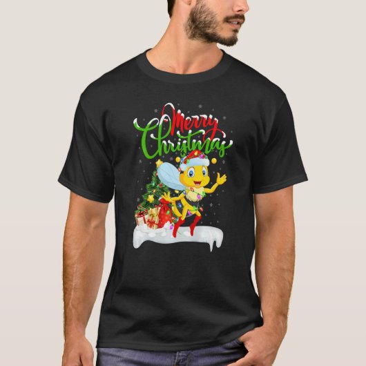 Honeybee Xmas Decorations Santa Honeybee Christma T-Shirt (Vorderseite)