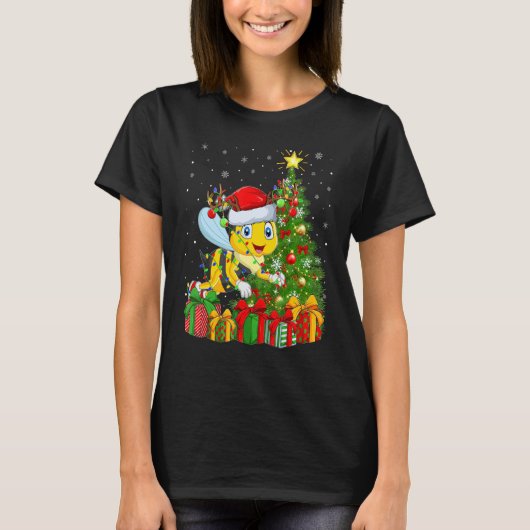 Honeybee Xmas Holiday Santa Honeybee Christmas T T-Shirt (Vorderseite)